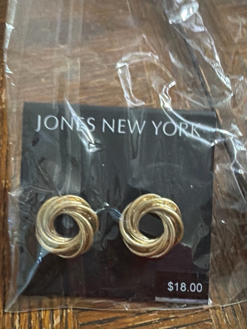 Jones New York Gold Twisted Knot Stud Earrings